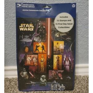 USPS Star Wars Set of 15 First Day Issue Stamps with Original Envelopes New -...